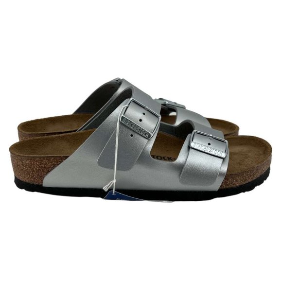 Birkenstock Women's Arizona Sandals | Silver | Size 11 **NEW - Picture 3 of 8